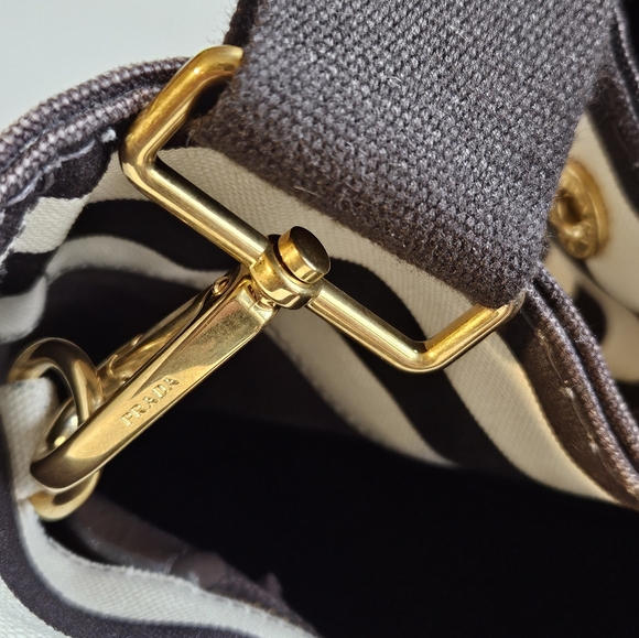 Large Prada Canapa Striped bag FINAL $ FIRM - Picture 6 of 16